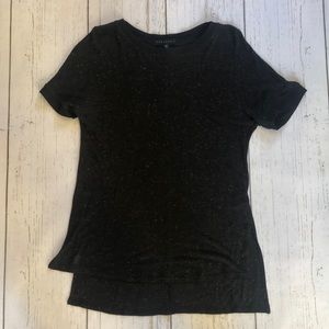 Sanctuary short sleeve long dressy T-shirt black